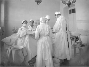 Surgery in the original 20-bed hospital, founded in 1902. (photo credit: Shaare Zedek)