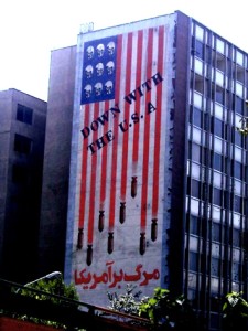 Anti-American mural in the Iranian capital Tehran. (photo credit: Ali Abbas CC BY-SA 2.0 via Wikimedia Commons)