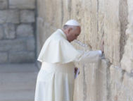 Pope Francis at the Western Wall