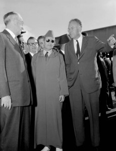  Sultan Mohammed V of Morocco visiting Lawrence Livermore Lab, United States, in 1957 