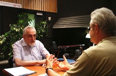 David Essing interviewing Dr. Manfred Gerstenfeld (Photo: Tomer Yaffe)