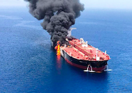 A tanker in the Gulf of Oman near the strategic Strait of Hormuz were reportedly attacked on Thursday. (Photo/Iranian Student News Agency) 