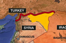 Map showing Turkey, Iraq, and Syria