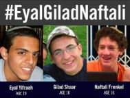 ISRAEL – ONE KIDNAPPING TOO MANY